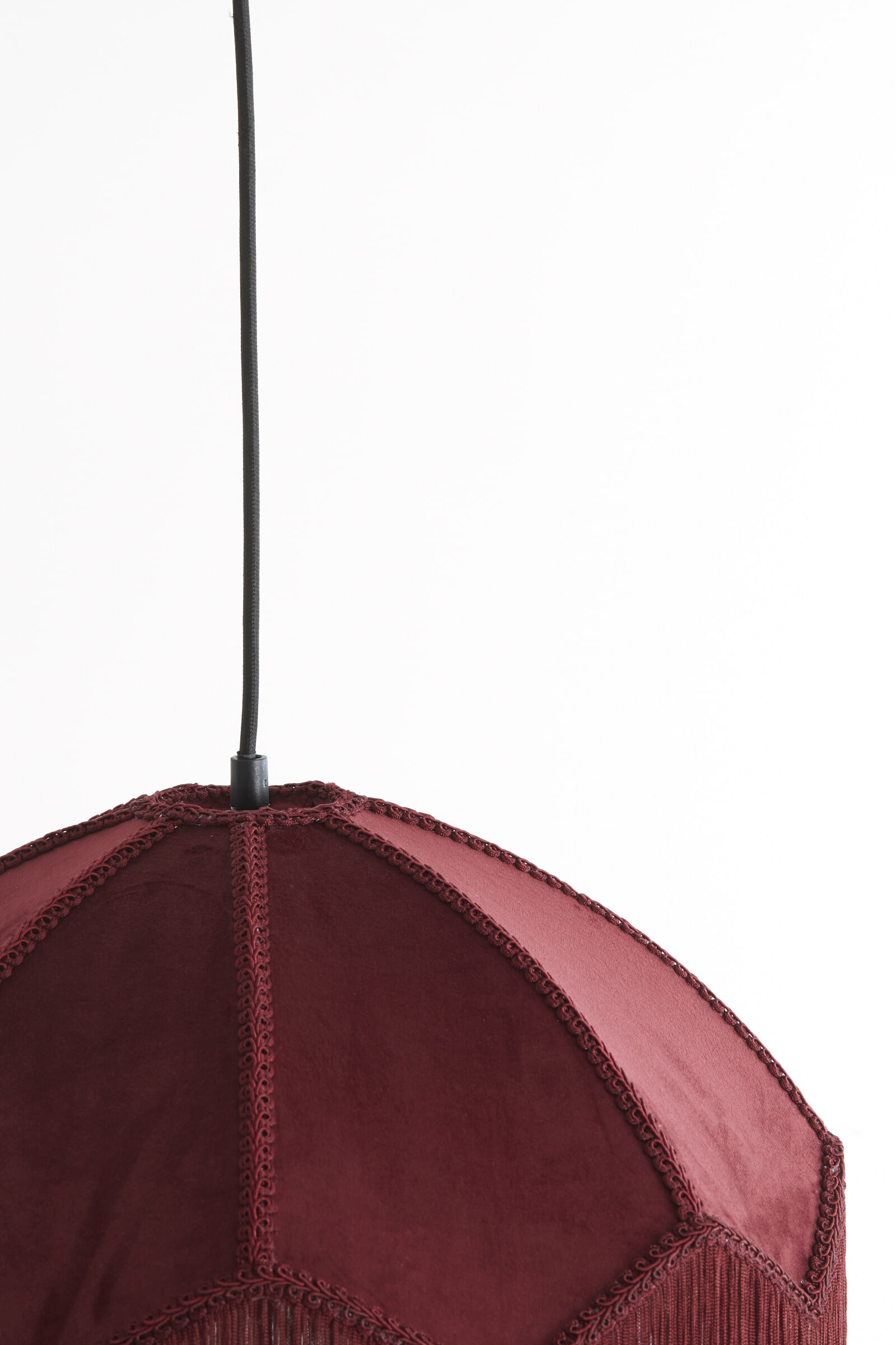 Light & Living Hanglamp 'Malacia' Velvet, 40cm, kleur Bordeaux