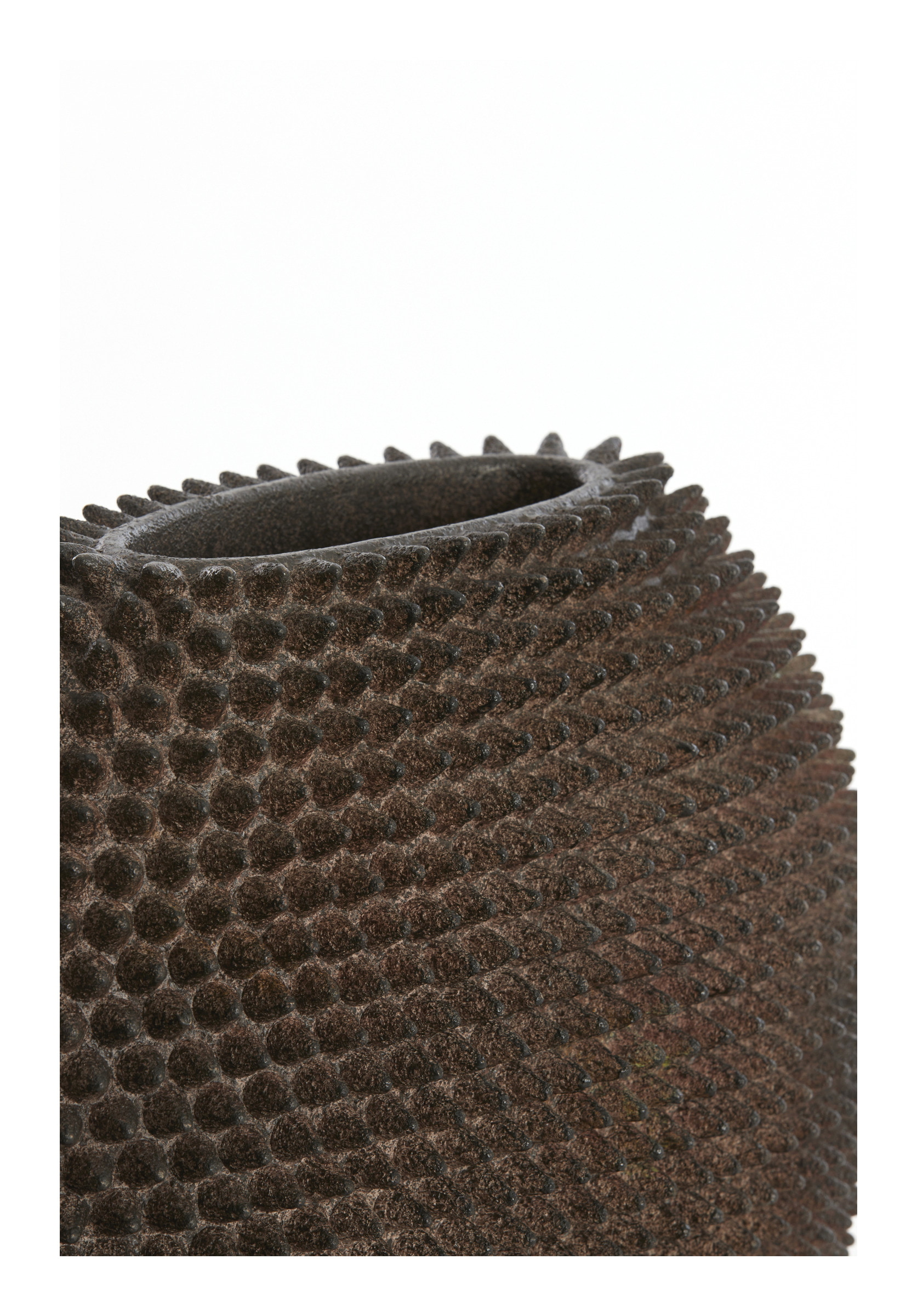 Light & Living Vaas 'Caldras' 35cm, kleur Bruin