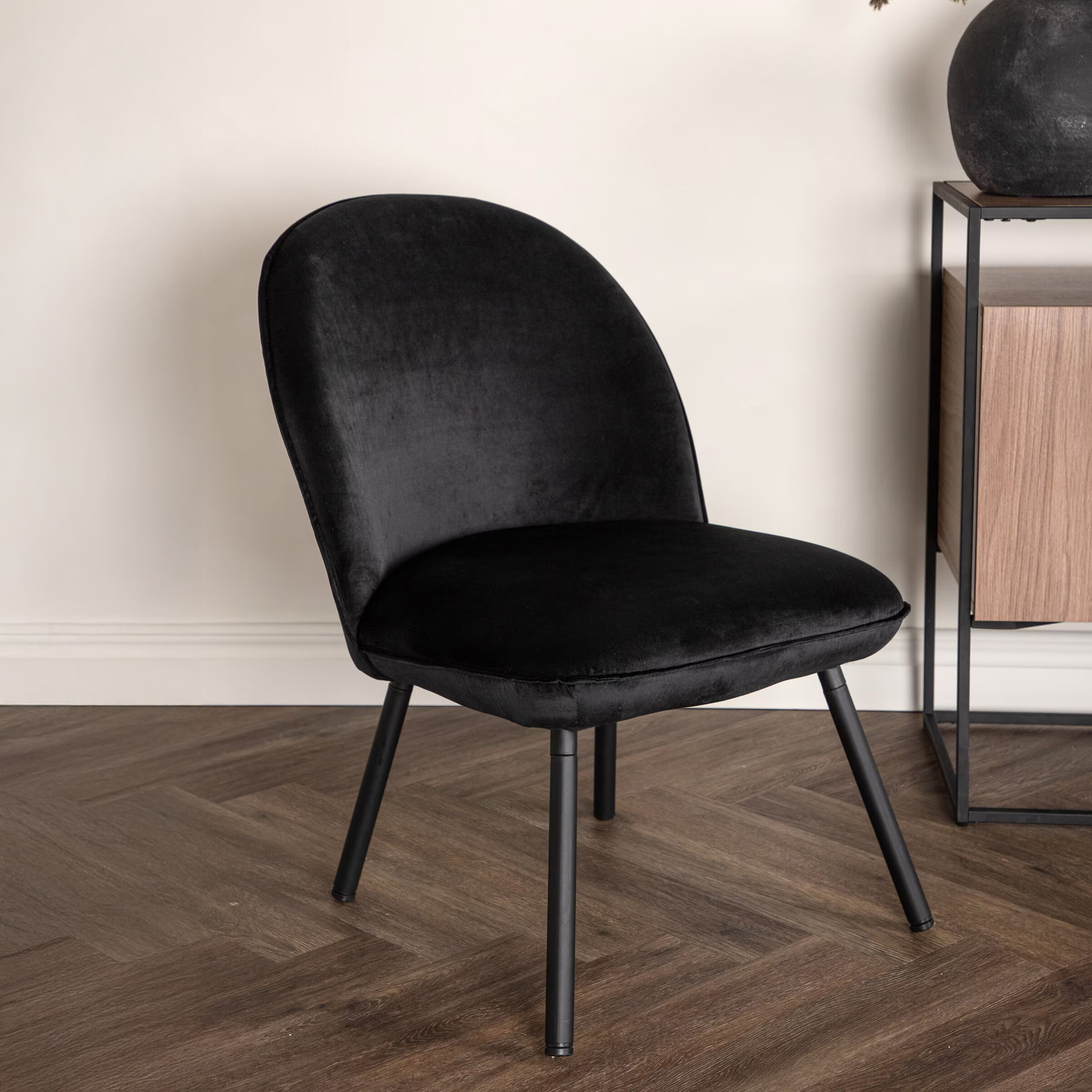 Nohr Fauteuil 'Austina' Velvet, kleur Zwart