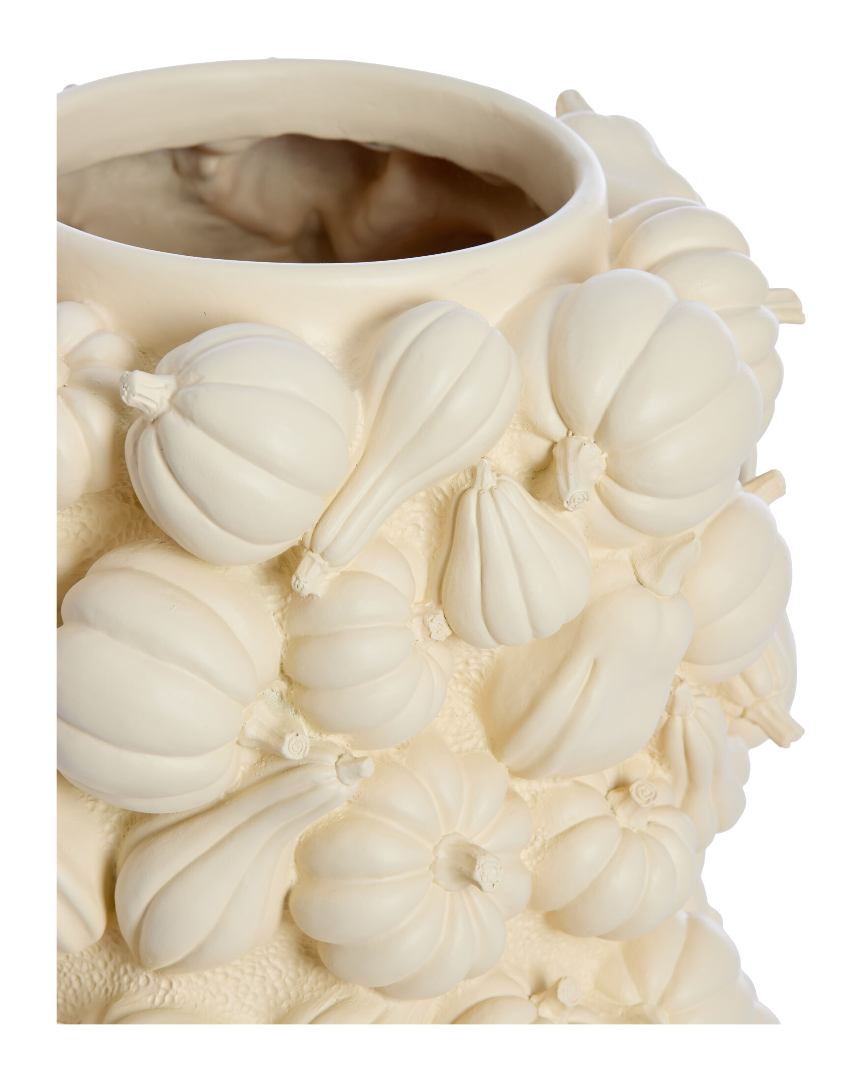 Light & Living Vaas 'Pumpkin' 49cm, kleur Crème