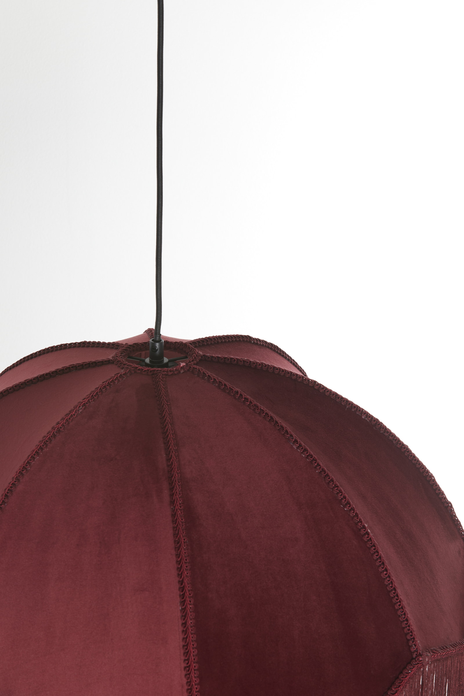Light & Living Hanglamp 'Malacia' Velvet, 50cm, kleur Bordeaux