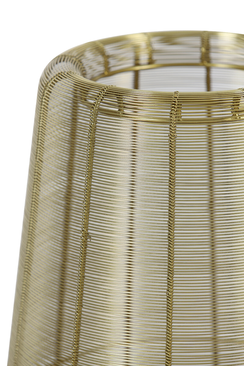 Light & Living Vloerlamp 'Adeta', goud+mat zwart, 147cm hoog